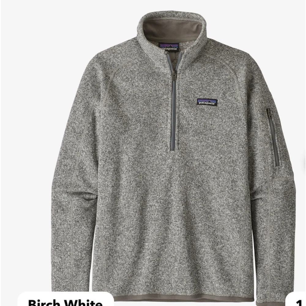 Women's Patagonia‎ Better Sweater Fleece Jacket Birch White size S.